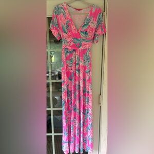Lilly Pulitzer Jessi flutter maxi dress